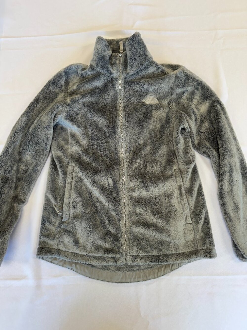 The North Face Grey Silver Fleece Zip Front Jacket Size M